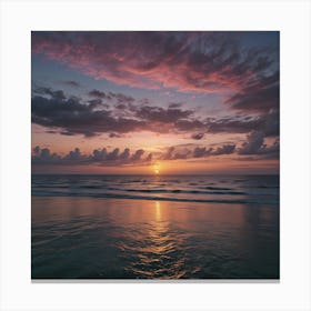 Sunset At The Beach 5 Canvas Print