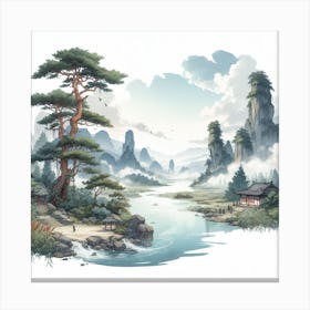 River Canvas Print