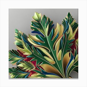 Foliage Fusion Vibrant 3d Animation Canvas Print