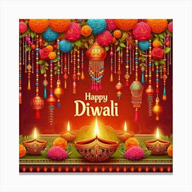 Happy Diwali Images Templates Design S (5) Canvas Print