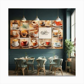 Coffee Shop Wall Art Canvas Print