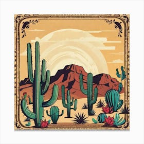 Cactus Desert Canvas Print