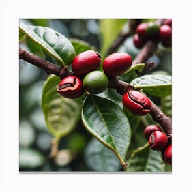 Coffee Beans On A Tree 48 Canvas Print