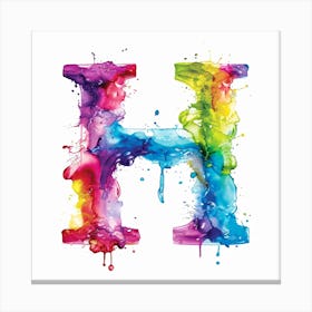 Letter H 5 Canvas Print