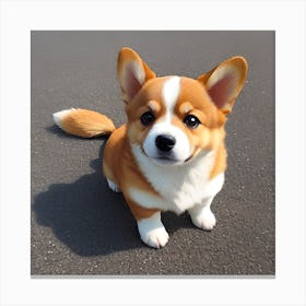 Corgi Puppy 5 Canvas Print