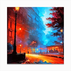 Night In Paris Canvas Print