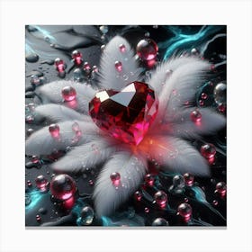 Water Heart Canvas Print