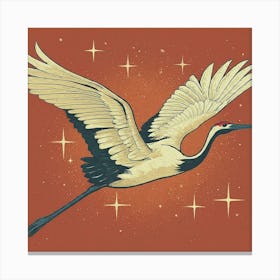 Crane In Flight Canvas Print