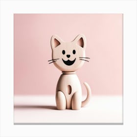 Wooden Cat Canvas Print