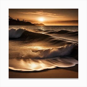 Sunset At The Beach 455 Canvas Print