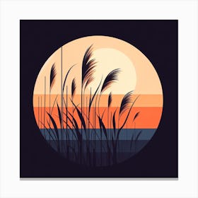 Sunset Reeds Canvas Print