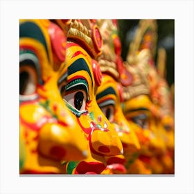 Row Of Masks Canvas Print