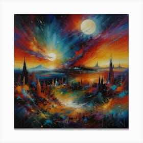 Cityscape of colours Canvas Print