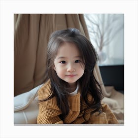 AI Jisoo A Little Girl Canvas Print