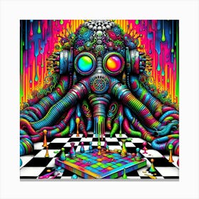 Psychedelic Chess Canvas Print
