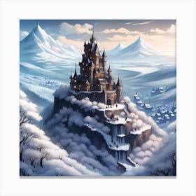 Castle In The Snow Canvas Print