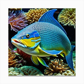 Blue Coral Fish 2 Canvas Print
