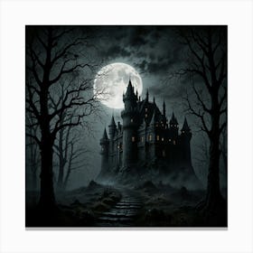 Dark Castle At Night 1 Canvas Print