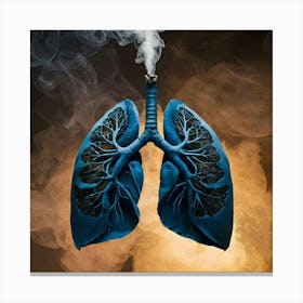 Lungs And Smoke 9 Canvas Print