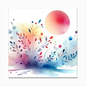 Watercolor Flower Background Canvas Print