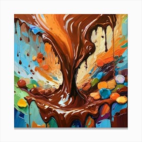 Chocolate Pouring 11 Canvas Print