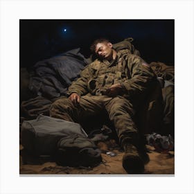 Soldier Sleeps Canvas Print
