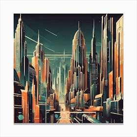 Futuristic City 22 Canvas Print