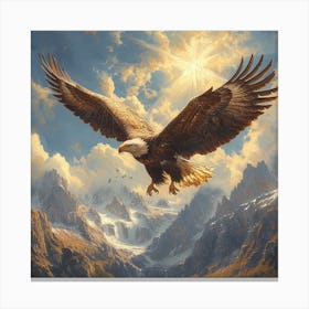 Eagle In Flight 2 Canvas Print