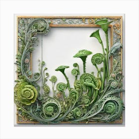 Ferns In A Frame 4 Canvas Print