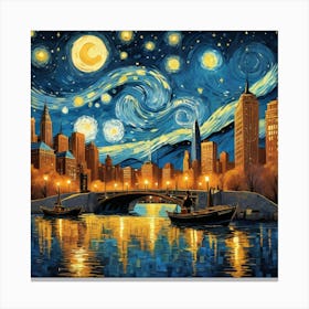 Starry Night nyc new york city Canvas Print