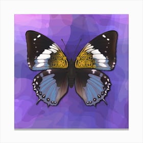 Mechanical Butterfly The Charaxes Smaragdalis F On A Purple Background Canvas Print