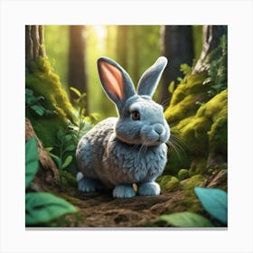 Rabbit In The Forest 103 Canvas Print