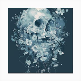 Skull With Flowers 17 Canvas Print