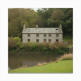 House By The River Canvas Print