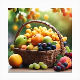 Nature's Palette: Colorful Fruit Collection Canvas Print