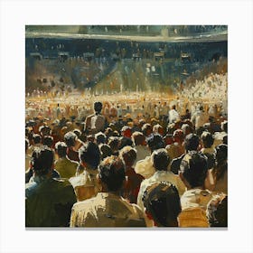 A Stadium Crowd Oil Painting Illustration 1718675164 1 Canvas Print