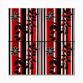 Red And Black Stripes Canvas Print