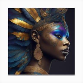 Beautiful Tribal Black Woman Canvas Print