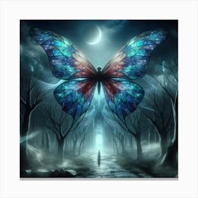 Butterfly In The Forest 15 Canvas Print