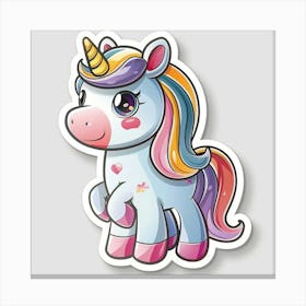 Unicorn Sticker 95 Canvas Print