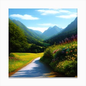 Road In The Mountains 3 Canvas Print