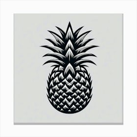 Black And White Pineapple Kitchen Restaurant Hallway Canvas Print