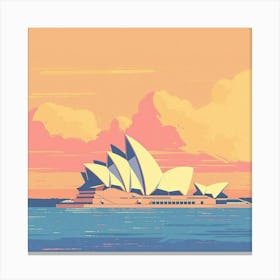 A Sydney Opera House In Sydney Lofi Illustration 1720432824 3 Canvas Print