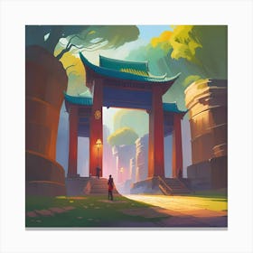 Chinese Gate 1 Canvas Print