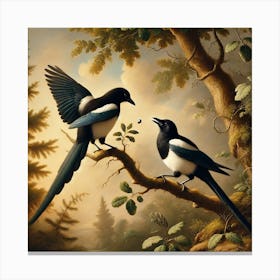 Magpies Canvas Print