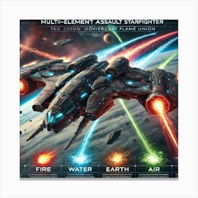 A Sci Fi Illustration Of The Tempest Harbinger, A Canvas Print