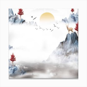 Asian Landscape Painting Canvas Print