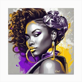 Purple And Gold Canvas Print