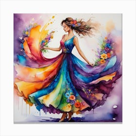 Colorful Dancer 2 Canvas Print