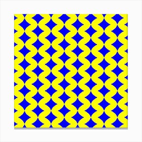 Blue and Yellow Zig Zags Stampe su tela